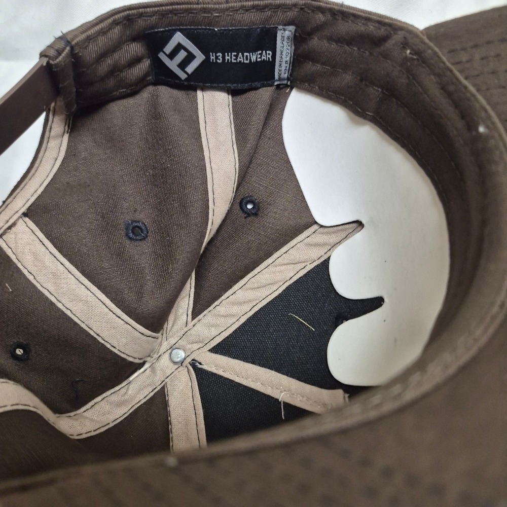 Freightliner Run Smart Two Tone Brown Tan Snapback Trucker Hat H3 Headwear NWT - Picture 3 of 4